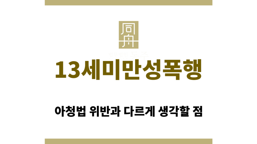 13세미만성폭행
