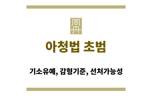 아청법 초범