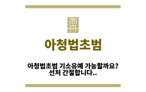 아청법초범