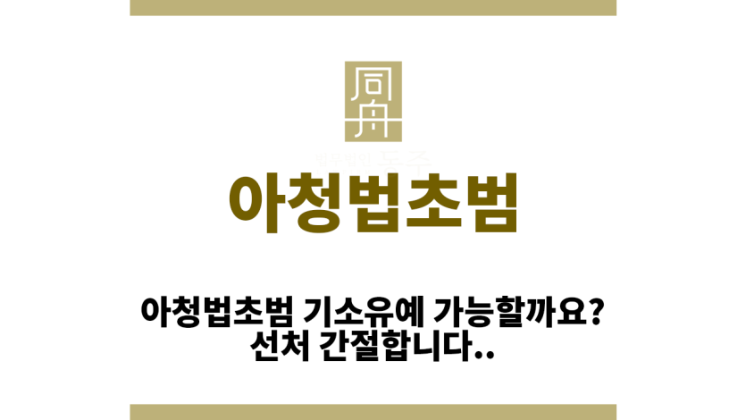 아청법초범