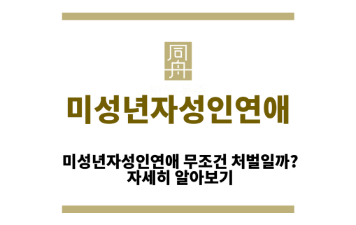 미성년자성인연애