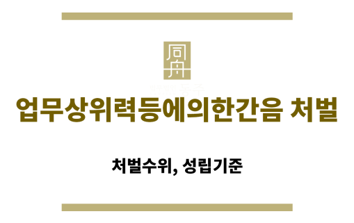 업무상위력등에의한간음 처벌