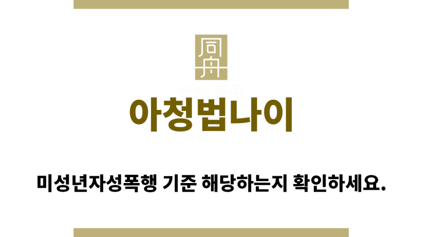 ＂아청법나이“