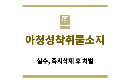 아청성착취물소지