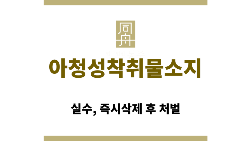 아청성착취물소지