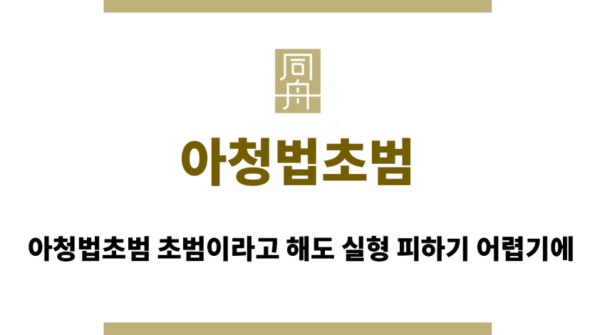 아청법초범