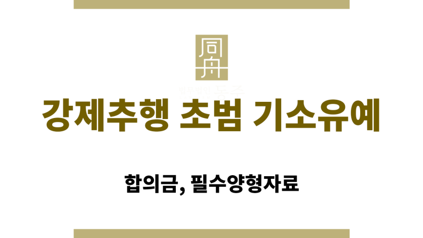 강제추행 초범 기소유예