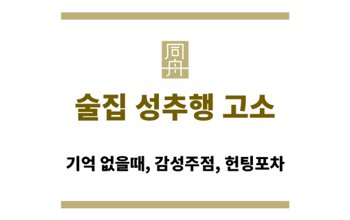 술집 성추행 고소 사건에서 혐의 인정 여부와 처벌 수위에 대한 법적 대응이 필요한 상황