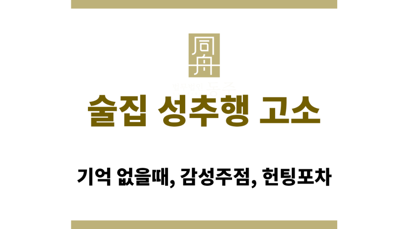 술집 성추행 고소 사건에서 혐의 인정 여부와 처벌 수위에 대한 법적 대응이 필요한 상황