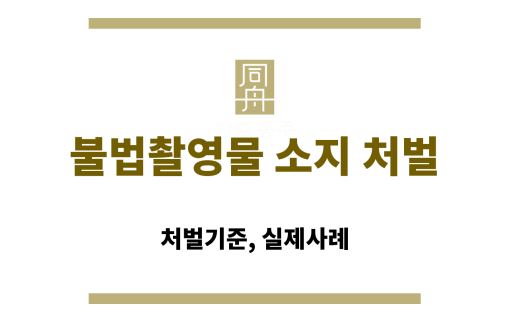 불법촬영물 소지 처벌 관련 법률 문구 사진