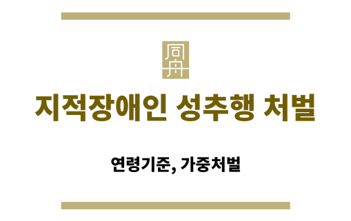지적장애인 성추행 처벌