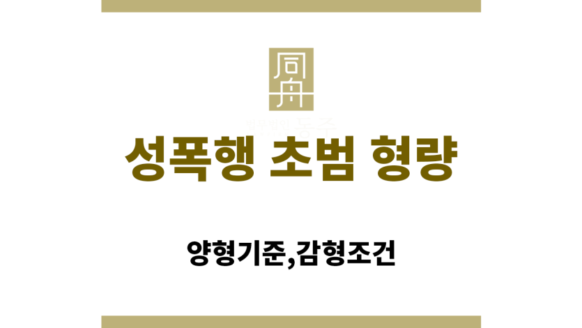 성폭행 초범 형량 결정 기준 도식