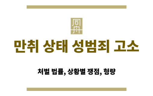 만취 상태에서 성범죄 처벌 관련 법률 문서