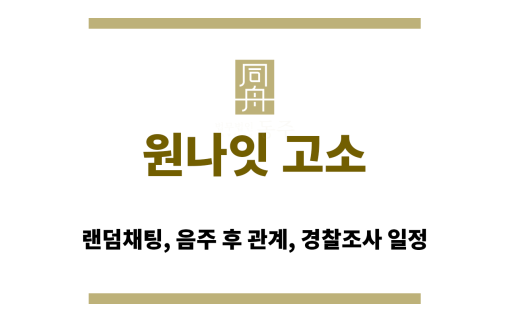 원나잇 고소 사건의 구조를 설명하는 흐름도 이미지