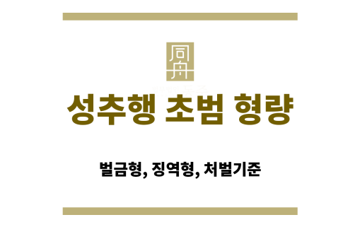 성추행 초범 형량에 영향을 주는 법적 요소를 정리한 표