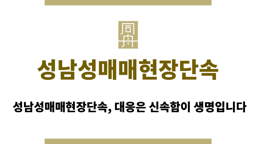 성남성매매현장단속
