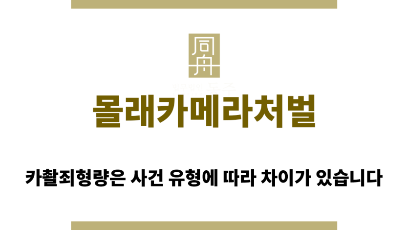 몰래카메라처벌