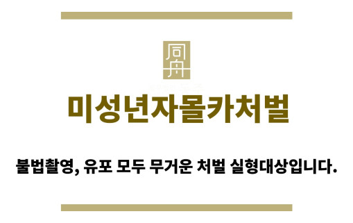 ＂미성년자몰카처벌“