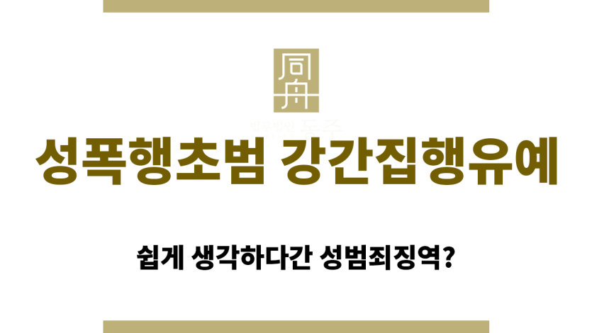 성폭행초범 강간집행유예