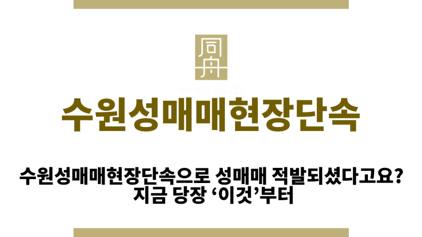 수원성매매현장단속